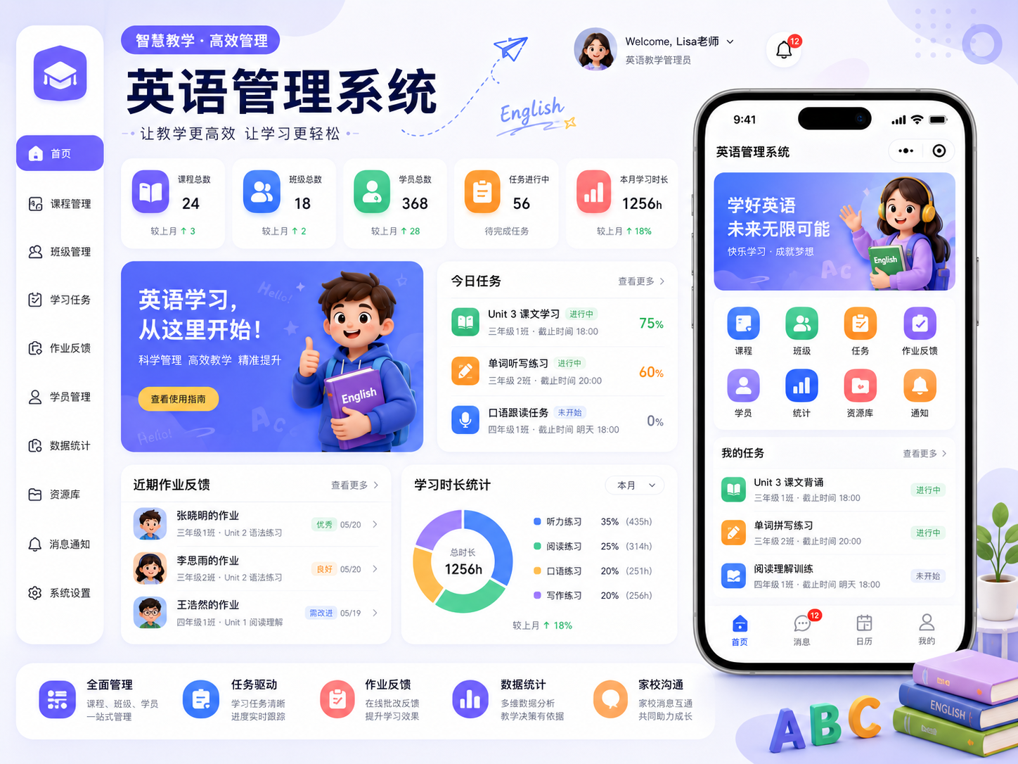 英语管理系统案例封面