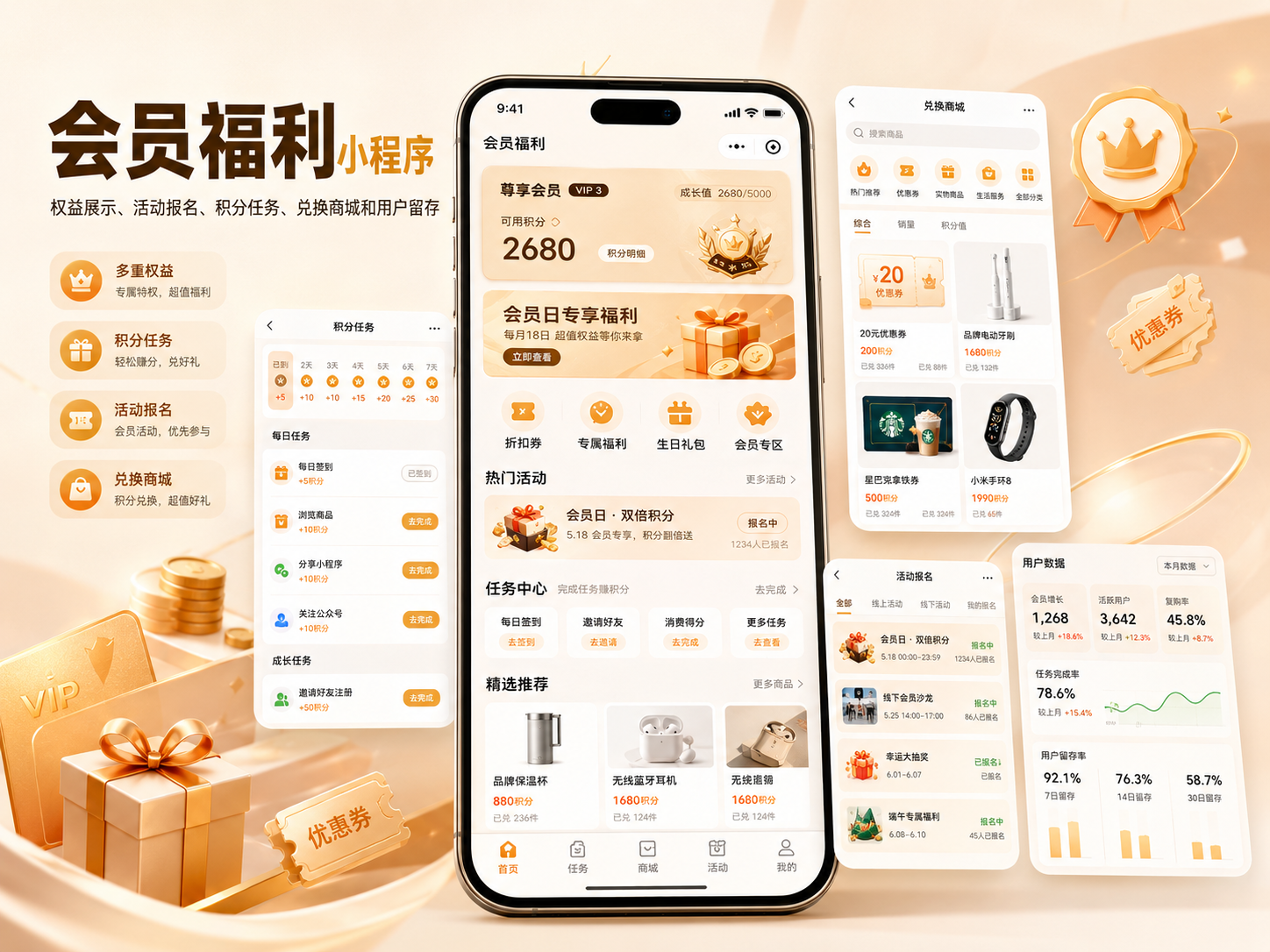 会员福利小程序案例封面