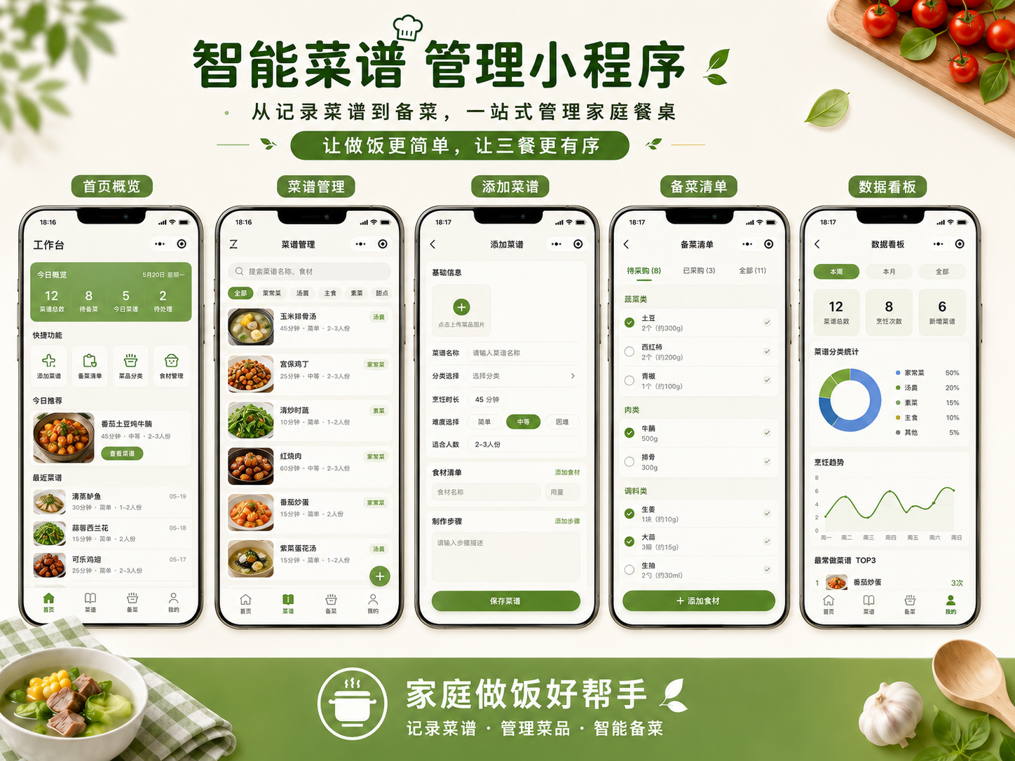 智能菜谱管理小程序案例封面