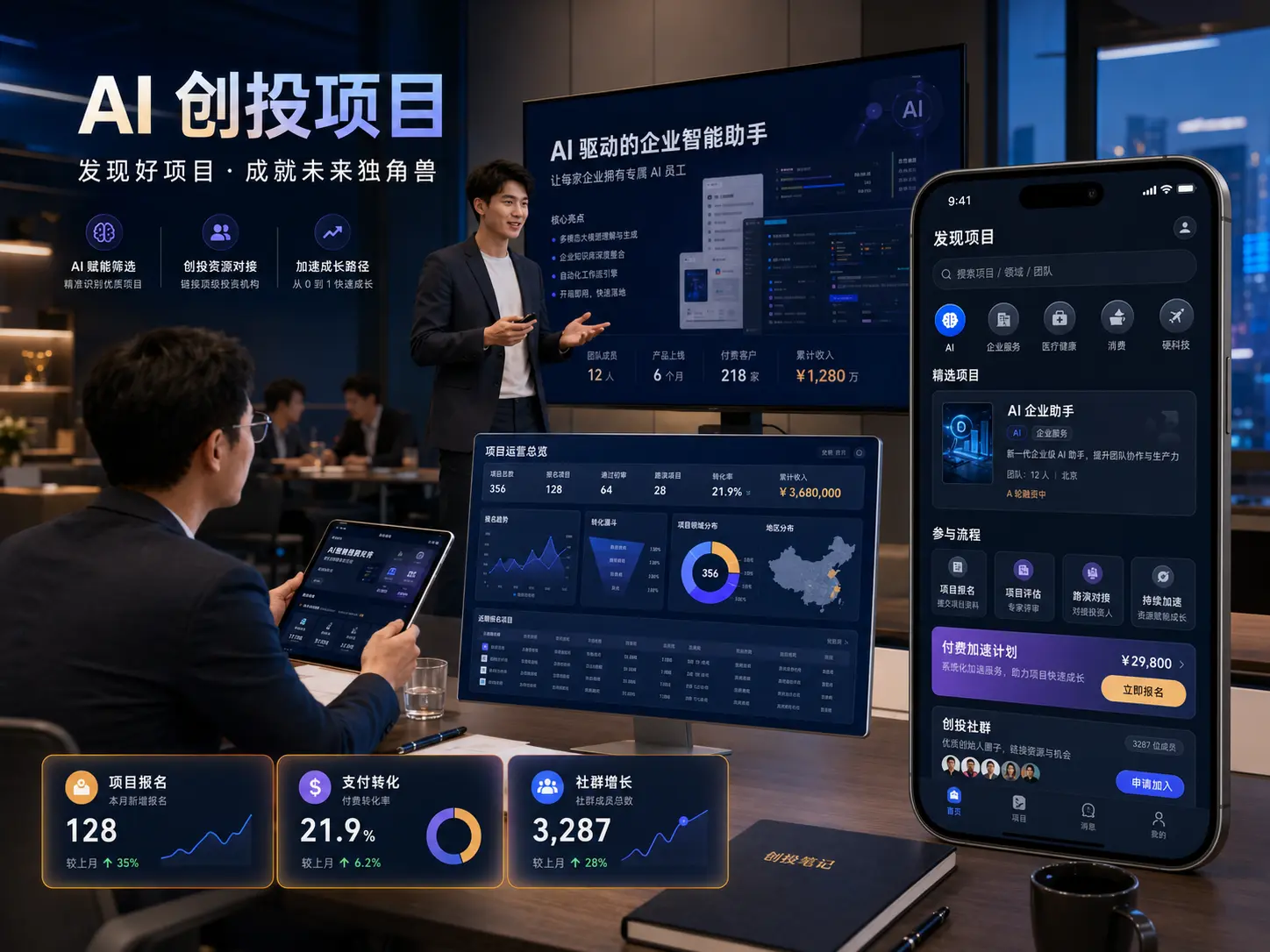 AI 创投项目真实业务主视觉