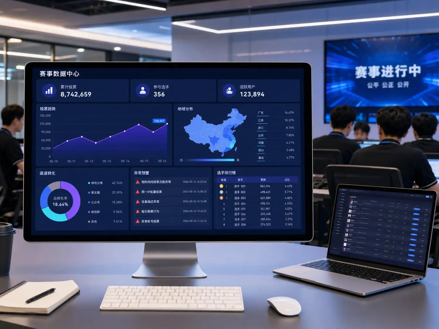 比赛投票小程序经营数据管理后台