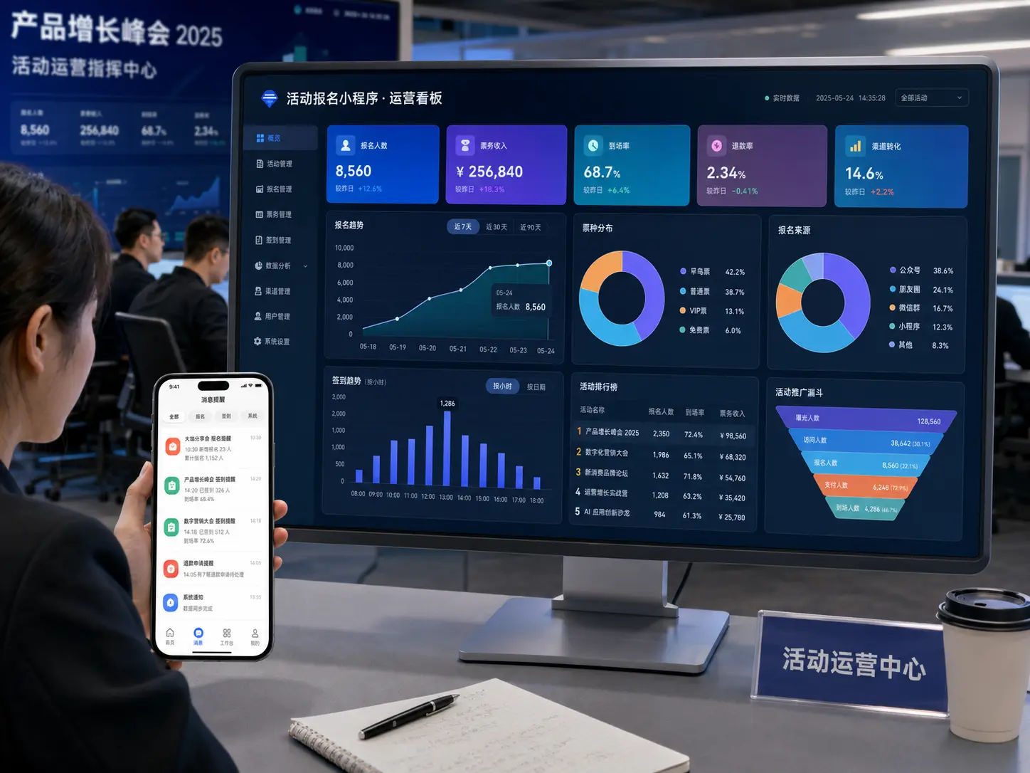 活动报名小程序经营数据管理后台