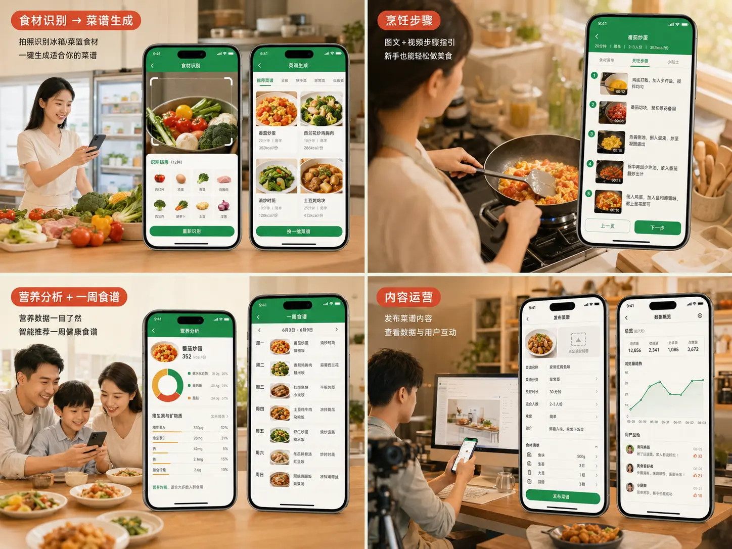 智能菜谱管理小程序真实业务场景与高保真产品界面